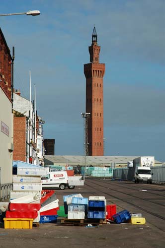 The Grade I listed Dock Tower with its oriental-style minaret